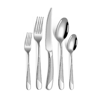 Élégant ensemble de couverts en acier inoxydable avec étoile en or et argent et diamant vaisselle pour décoration de table de mariage