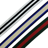 Bande élastique en polyester jacquard colorée de 40 mm de large, bande de tissage rayée pour vêtements et sous-vêtements