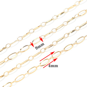 Cadena de oro de acero inoxidable con eslabones ovalados de 1 mm, accesorio para la fabricación de joyería DIY, para collar, pulsera, uso diario unisex. - Product Image 2