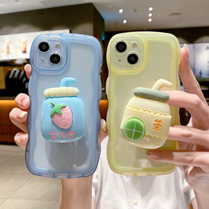 Offres Spéciales gros mignon bouclés fille étui de téléphone portable prise de téléphone support de poignée 2 + 1 kit pour <span class=keywords><strong>iphone</strong></span> 12 <span class=keywords><strong>13</strong></span> 14Pro Max - Product Image 2