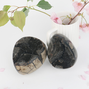 Cristal Mineral Natural de Alta Calidad, Geoda Septaria en Forma de Huevo, Pulida para Fines Decorativos - Product Image 5