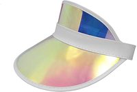 Chapeau d'extérieur unisexe, visière pour Tennis, plage, soleil, en plastique coloré, transparent, plage, poker, Golf, unisexe, Protection UV