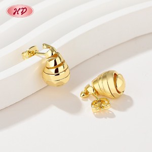 All'ingrosso orecchini <span class=keywords><strong>Bottega</strong></span> zirconi da donna placcato oro 18K orecchini a goccia d'acqua per donna - Product Image 2