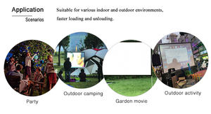 Nouveau 120 pouces 16:9 écran de projecteur de <span class=keywords><strong>film</strong></span> extérieur Portable blanc 100% polyester projecteur d'écran intérieur/extérieur - Product Image 5