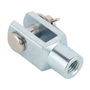 Horquilla de Conexión Galvanizada DIN71752 con Pasador y Antideslizante, Mecanizada para Sistemas Hidráulicos Ligeros - Product Image 1