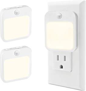 Veilleuse LED créative intelligente à détecteur de mouvement corporel, intensité réglable, 110V-220V, à brancher, pour usage domestique - Product Image 1