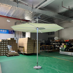 <span class=keywords><strong>Parasol</strong></span> d'extérieur écologique imperméable à énergie solaire avec mât central en aluminium, base en marbre, <span class=keywords><strong>protection</strong></span> UV, garantie 1 an - Product Image 1
