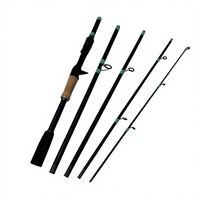 Canne à carpe en carbone 4 brins, design multi-sections portable, action moyenne rapide, longueur 5m, poignée EVA Full Wells pour eau douce