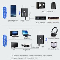 Mifa-haut-parleur bluetooth avec microphone intégré, transmetteur et récepteur, pour voiture, dents bleues, avec adaptateur sans fil, mains libres, appel téléphonique