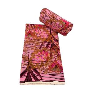 Africain Real Wax Prints Tissu Gold Sequin Brode Wax Cotton Fabric - Product Image 1