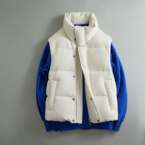 OEM Custom Design Mens Puffer Vest Winter Down Padded Gilets Mens Bubble Vest