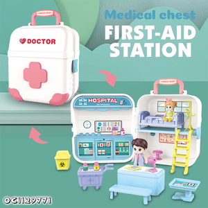 Mini <span class=keywords><strong>Hospital</strong></span> Baby Pretend Play Doctor Set Kit Juguetes <span class=keywords><strong>Maleta</strong></span> con música - Product Image 2