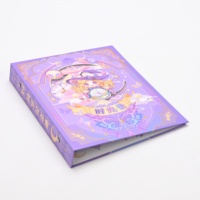 Livre de souvenirs pour camarades de classe, couverture rigide violette, classeur à six anneaux, journal d'amitié illustré, souvenir, annuaire scolaire, cadeau pour enfants