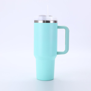 Cupholder Thân Thiện Với 40 Oz Cốc Với Xử Lý Và Rơm Thép Không Gỉ Cốc Tái Sử Dụng Chân Không Cách Nhiệt Cốc Du Lịch Cốc Cà Phê - Product Image 5