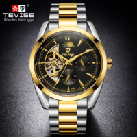 TEVISE Maßgefertigter Uhrenhersteller Luxuriöse Wasserdichte Automatische Herren-Tourbillon Mechanische Uhr