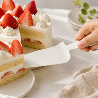 Couteau à gâteau jetable en CPLA écologique 187 mm, cuillère de service compostable, couteau à dessert biodégradable avec logo personnalisé