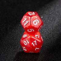 Ensemble complet de 7 dés de jeu polyédriques en acrylique, faits à la main, pour jeux de rôle de table, outil pédagogique pour l'apprentissage des mathématiques