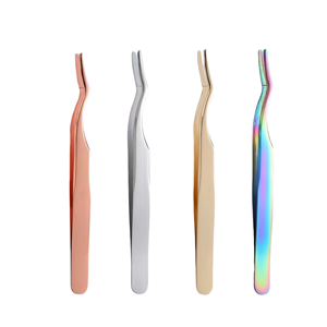 Pinzas de Acero Inoxidable Personalizadas para Extensión de Pestañas, Herramienta de Belleza Profesional de Precisión - Product Image 1