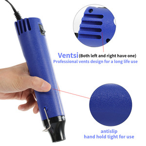 Mini Pistola de Aire Caliente 300W 220-240V 300-500C Temperatura Ajustable para Modelado de Arcilla y Manualidades - Product Image 5