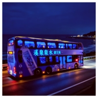 Affiche publicitaire EL haute luminosité pour flottes de bus. Publicités personnalisées sur la carrosserie. Une mise à niveau révolutionnaire par rapport aux panneaux publicitaires statiques traditionnels