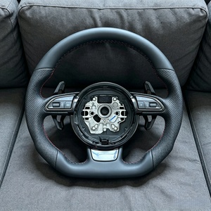 Volant de voiture sport en cuir personnalisé, accessoires automobiles les plus vendus pour <span class=keywords><strong>Audi</strong></span> <span class=keywords><strong>A3</strong></span> A4 A5 A6L A8 Q5 Q7 Q8 S6 S7 TT B8 B9 - Product Image 4