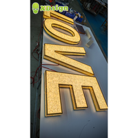 Enseigne publicitaire LED personnalisée XDsign, diamant étincelant, acier inoxydable, étanche, éclairage extérieur, décoration