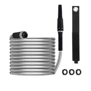 DD2933 métal 50 <span class=keywords><strong>pieds</strong></span> durs tuyaux lourds pulvérisateur 304 acier inoxydable lavage de voiture jardin <span class=keywords><strong>arrosage</strong></span> télescopique <span class=keywords><strong>tuyau</strong></span> magique avec buse - Product Image 1