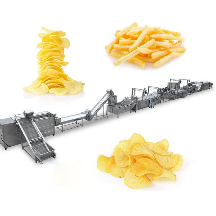 Fully Automatic Potato Chips French Fries Making Production Line Machine