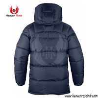 Chaqueta de plumón de color sólido de alta calidad para hombre, impermeable, transpirable, de poliéster, de talla grande, temporada de invierno con cierre de cremallera en oferta