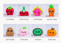 Schattig mini fruit- en groente figuurtje van hars, 3D geprint, verzamelbaar bureau decoratie, tuin ornament, cadeau, groothandel, klein huis speelgoed setje