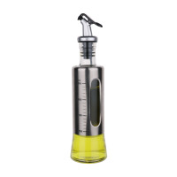 Nouvel ensemble de condiments en acier inoxydable, ensemble de bouteilles à épices, ensemble de flacons à huile et vinaigre en verre, ensemble de pots à épices