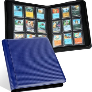 Premium PU Leather 9 Pocket <b>Card</b> <b>Binder</b> Secure Zip Closure Custom Color Trading <b>Card</b> Album PP Pages for <b>Card</b> Storage Just Case - Product Image 1