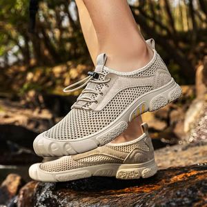 Nouvelles chaussures de sport d'extérieur à lacets pour la pêche, respirantes, monobloc, en maille fine perforée, décontractées pour le printemps et l'automne - Product Image 2