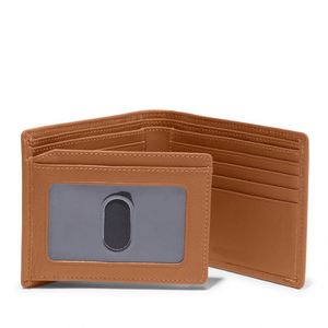 Étui en cuir PU coloré détachable pour homme, porte-cartes d'identité personnalisable, portefeuille court pliable avec logo personnalisé - Product Image 4