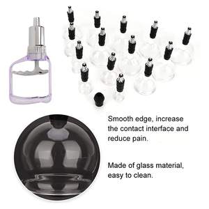 14pcs Set Grosir Alat Bekam Kaca Panjang Mulut Model Hajima Set Bekam Vakum - Product Image 4