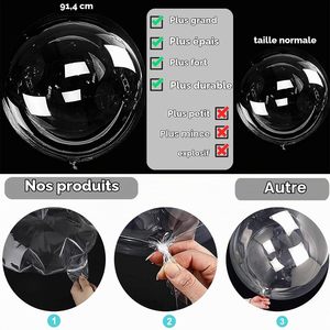 LED <b>Balloon</b> Sticks Luminous Transparent Bubble <b>Balloons</b> Wedding Birthday Christmas Halloween Party <b>Decorations</b> PVC Gift Toy for - Product Image 4