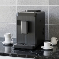 Machine à expresso entièrement automatique du grain à la tasse, panneau de commande tactile, cafetière tout-en-un à une touche, moulin intégré, acier inoxydable