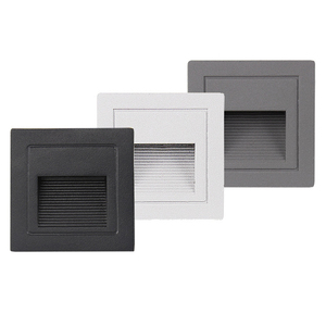 1w 3w led step <span class=keywords><strong>light</strong></span> applique murale extérieure encastrée capteur d'escalier chemin sécurité step coin lampadaire
