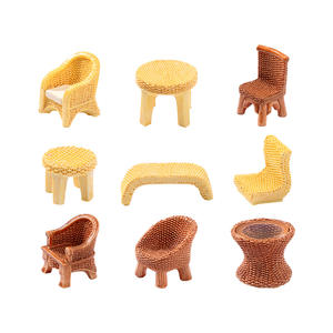 Simulación de bambú, mesa, silla, muebles, casa de muñecas, decoración DIY, bolsa ciega, accesorios, Mini adorno de micropaisaje - Product Image 5