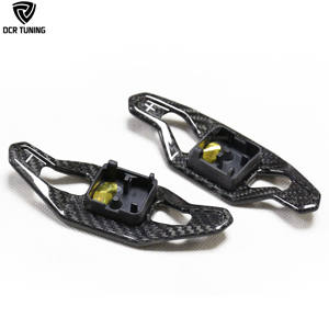 Palanca de cambios de fibra de carbono seca para <span class=keywords><strong>Audi</strong></span> A3 S3 RS3 S4 A5 RS5 B9 Q7 R8 <span class=keywords><strong>TT</strong></span> <span class=keywords><strong>2017</strong></span>-19 embellecedor de extensión de rueda <span class=keywords><strong>Interior</strong></span> estilo A - Product Image 1