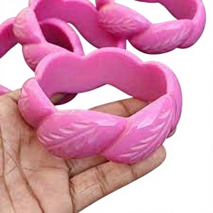 Best Colorful Resin <b>Bangle</b> Bracelets Design Stylish With Carved Floral Pattern Round Artistic Home Decoration Craft Jewelry - Product Image 6