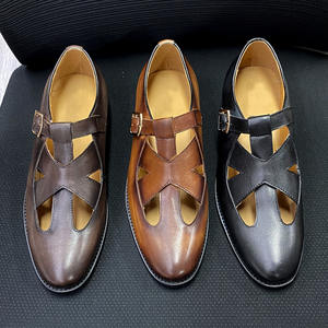 Nuevos Zapatos Formales de Cuero de Lujo para Hombre, con Punta Cuadrada, Estilo Oxford, Brillantes, para Negocios, con Aumento de Altura - Product Image 4