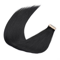 Extensiones de Cabello Humano Remy con Cinta Adhesiva PU, Invisibles y Sin Costuras, con Inyección de PU, Trama de Piel, Extensiones de Cabello Humano Virgen con Trama de Piel