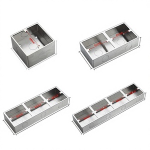 Boîtier de montage apparent <span class=keywords><strong>en</strong></span> acier inoxydable Dongte Modèle 286 de type 86 pour interrupteur mural et panneau de <span class=keywords><strong>prise</strong></span> universel apparent - Product Image 1