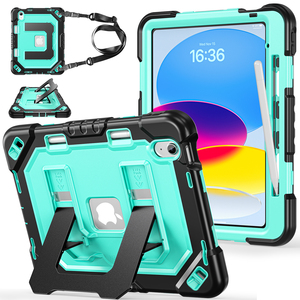 Étui de tablette robuste résistant aux chocs pour <span class=keywords><strong>iPad</strong></span> 11 2025 A16 Étui pour <span class=keywords><strong>iPad</strong></span> 10e génération 10,9 pouces avec protection antichoc - Product Image 4