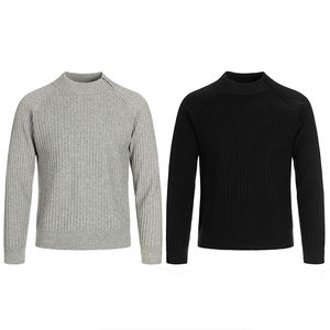 Autumn <b>Mock</b> <b>Neck</b> Diagonal Design Knit <b>Sweater</b> Print Pattern Trendy Casual <b>Men's</b> Fitted Top - Product Image 6