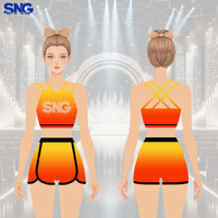 Uniforme de pratique de l'acclamation en strass tenue d'entraînement de pom-pom girl étincelle Logo personnalisé tenue d'équipe filles jeunes sports pour adultes