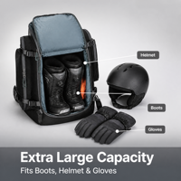 Sac à dos extra large pour bottes de snowboard, sac à dos de voyage pour bottes de ski, sac à bottes de ski imperméable unisexe
