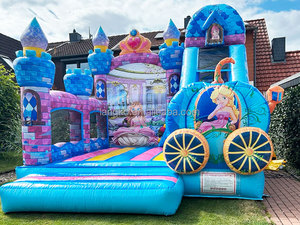 Château gonflable avec toboggan, aire de jeux pour enfants, combo carrosse de <span class=keywords><strong>princesse</strong></span> - Product Image 1