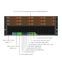Server Rak 4U R483I-G8 Berkinerja Tinggi untuk 8 RTX4090 H100 A100 AI/Deepseek